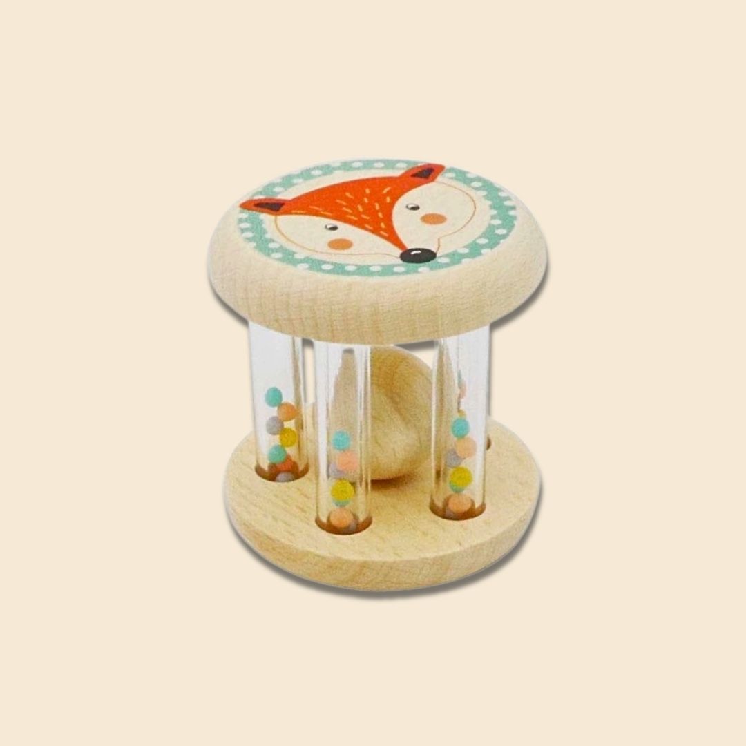 Wooden Rolling Rattle