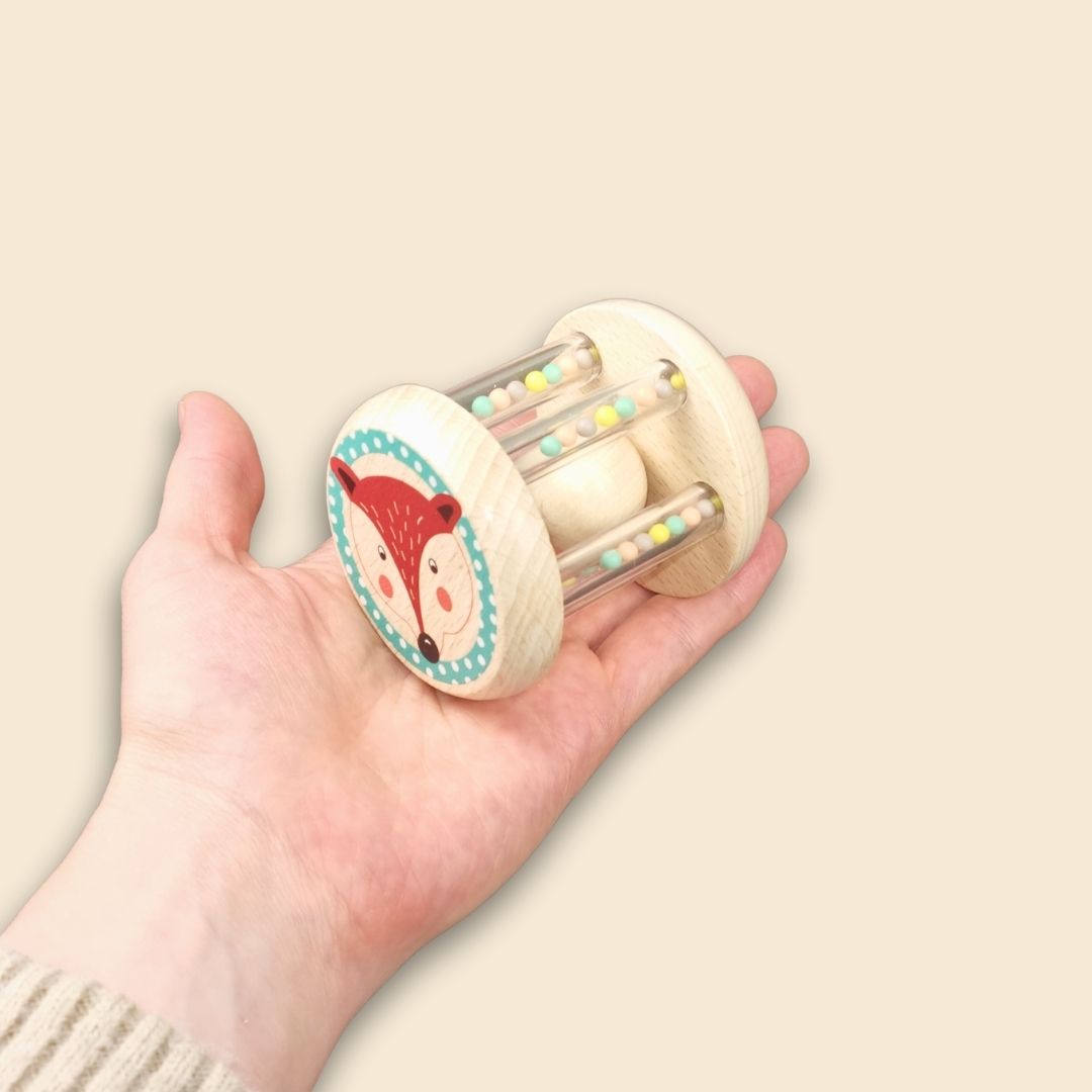 Wooden Rolling Rattle