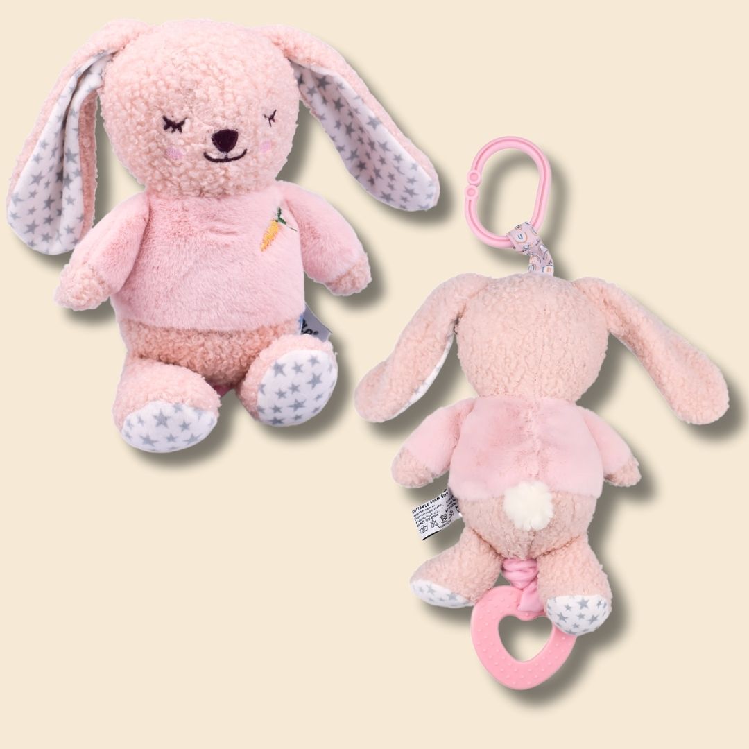 Snuggle Buddy Pram Attachment (Squeak, Jiggle & Teether)