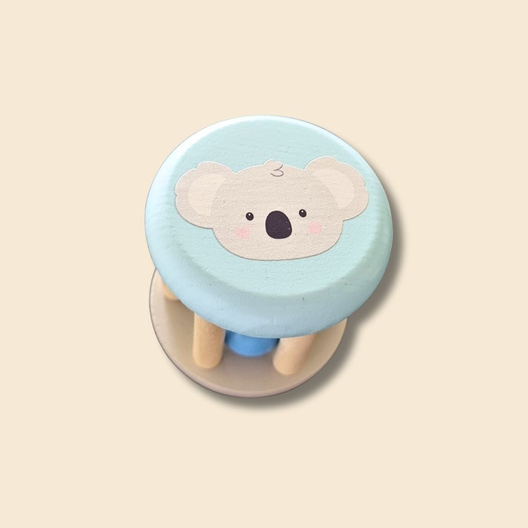 Tumble Pals Wooden Rolling Rattle - Bunny & Koala