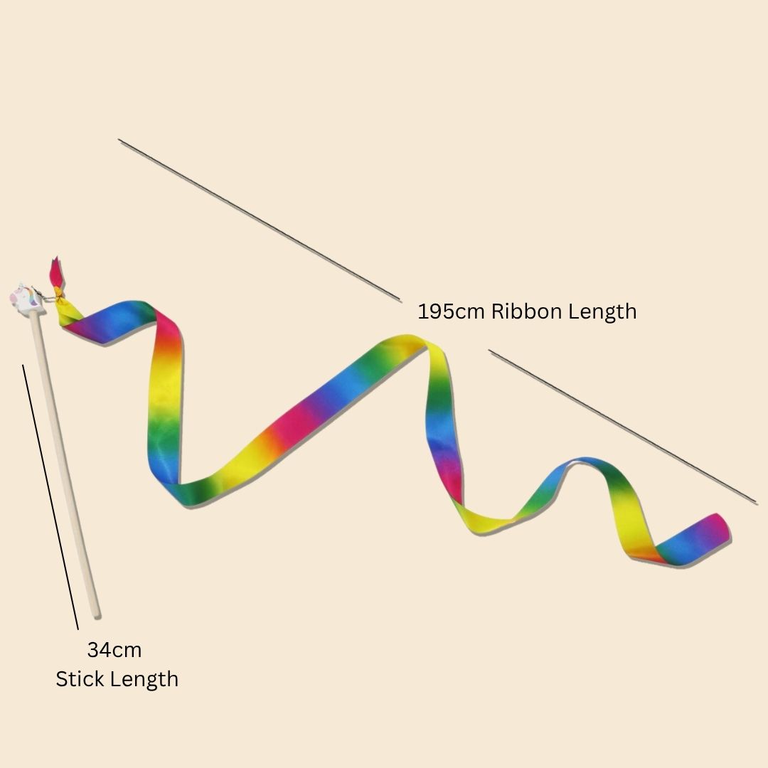 Unicorn Rainbow Dance Ribbon Stick