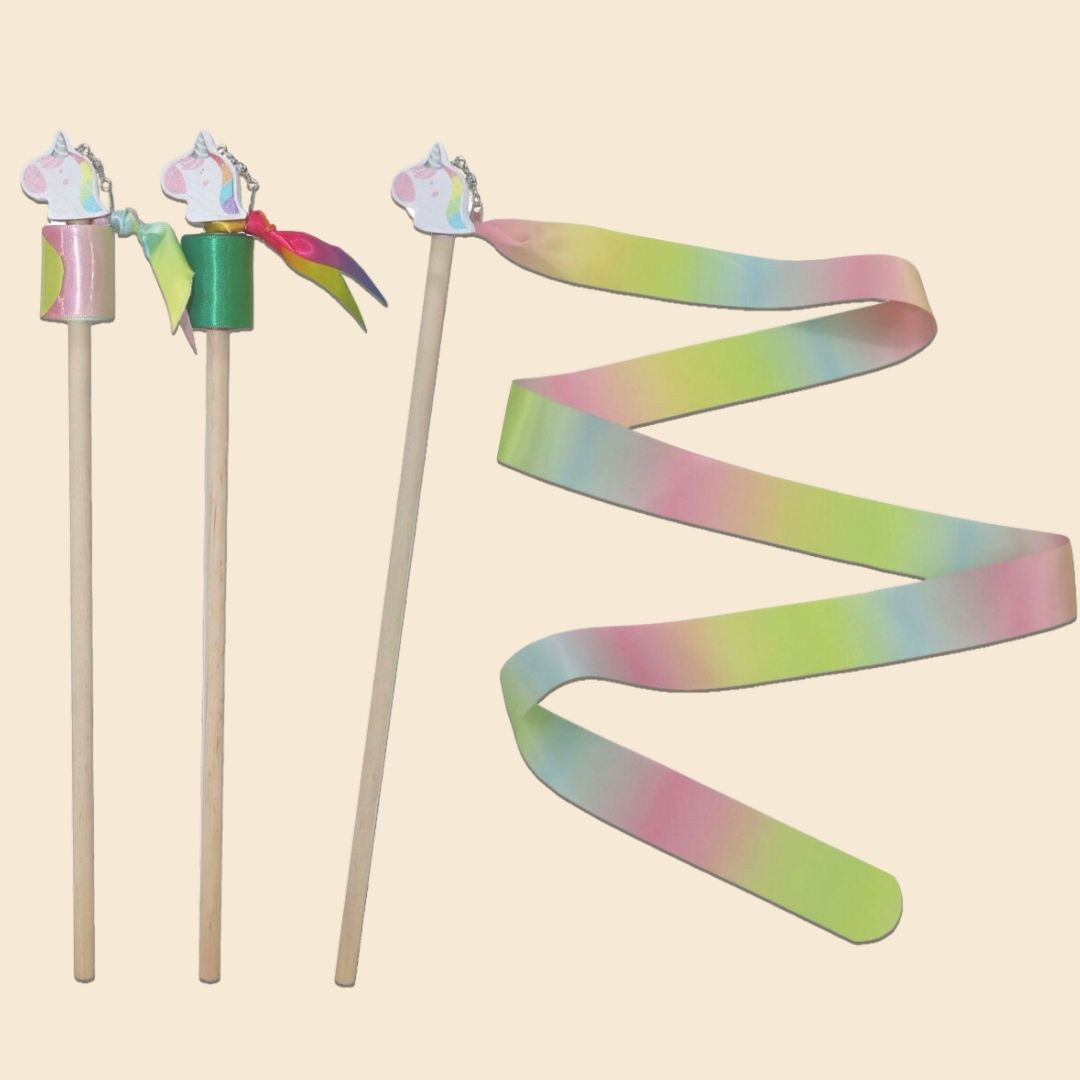 Unicorn Rainbow Dance Ribbon Stick