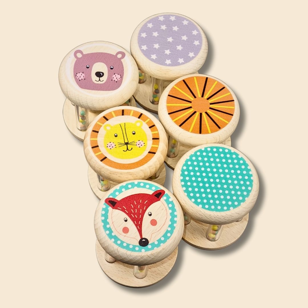 Wooden Rolling Rattle