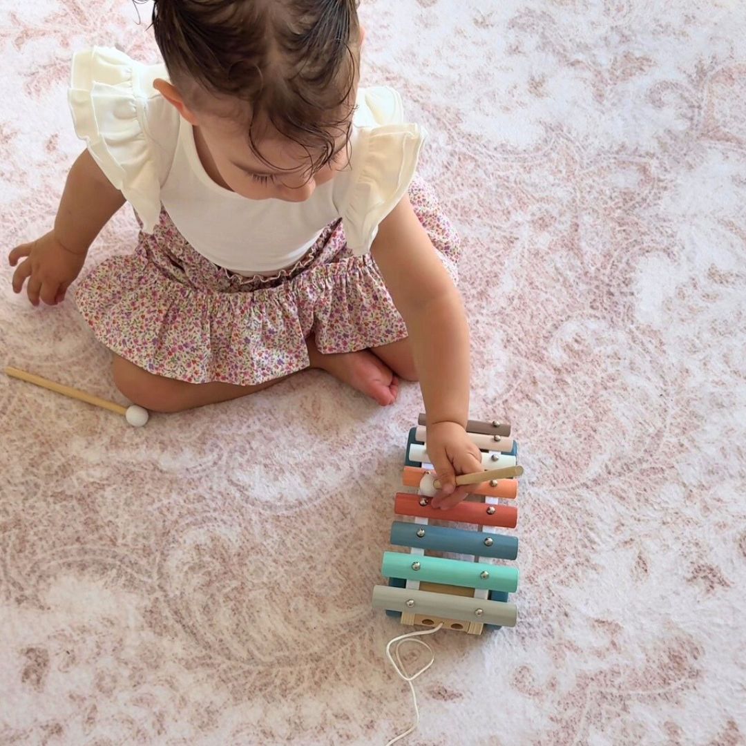 Wooden Pull-Along Car Glockenspiel