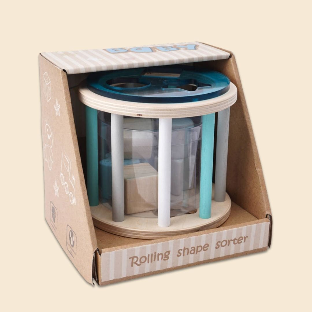 Wooden Rolling Shape Sorter
