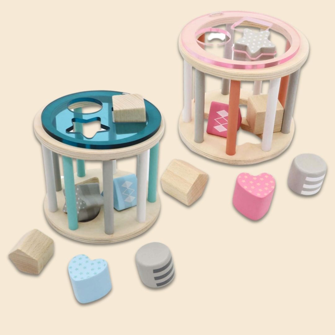 Wooden Rolling Shape Sorter