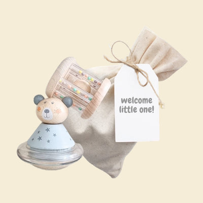 Grey Bear Rattle Duo (Gift Set)