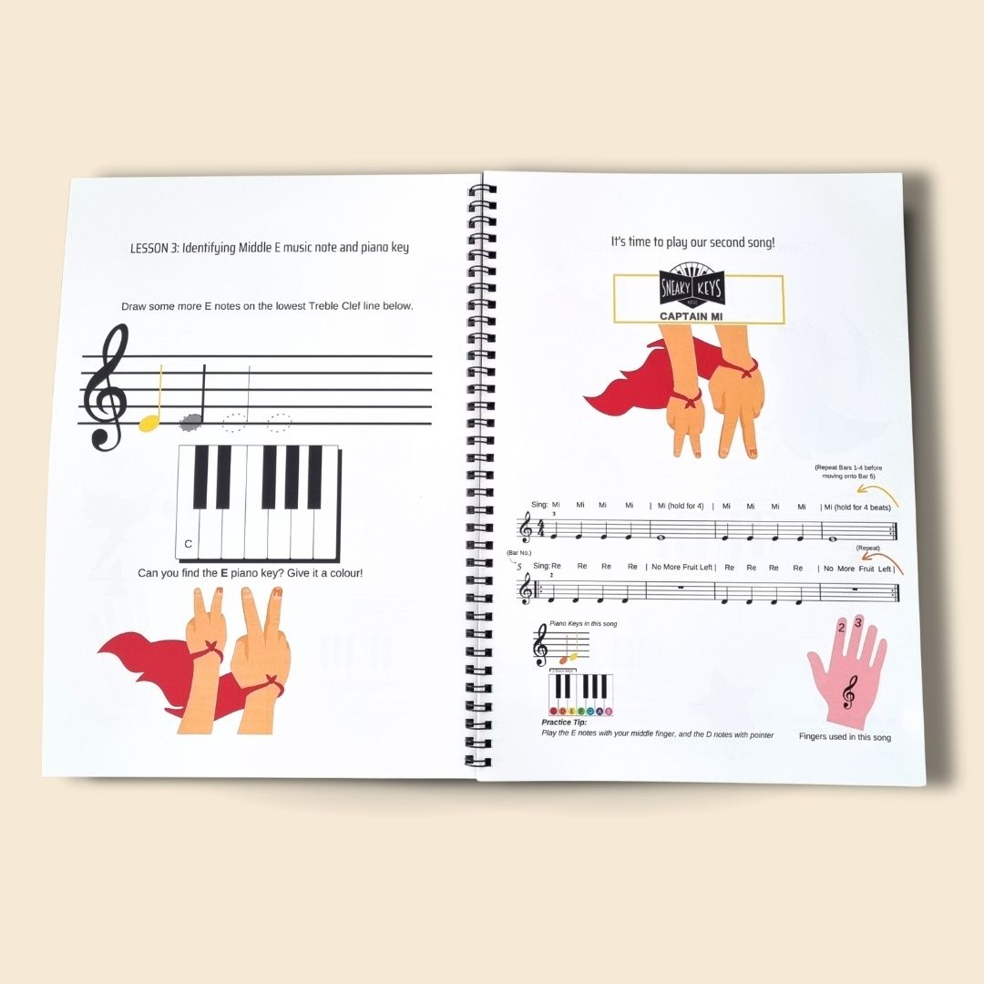 Beginner Piano - Kindy Book 1 - Sneaky Music