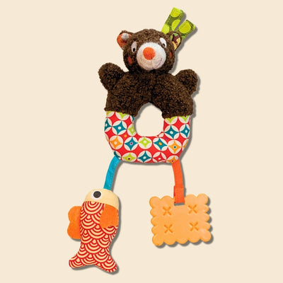 Soft Pram Rattle & Teether - Sneaky Music