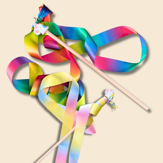 Unicorn Rainbow Dance Ribbon Stick