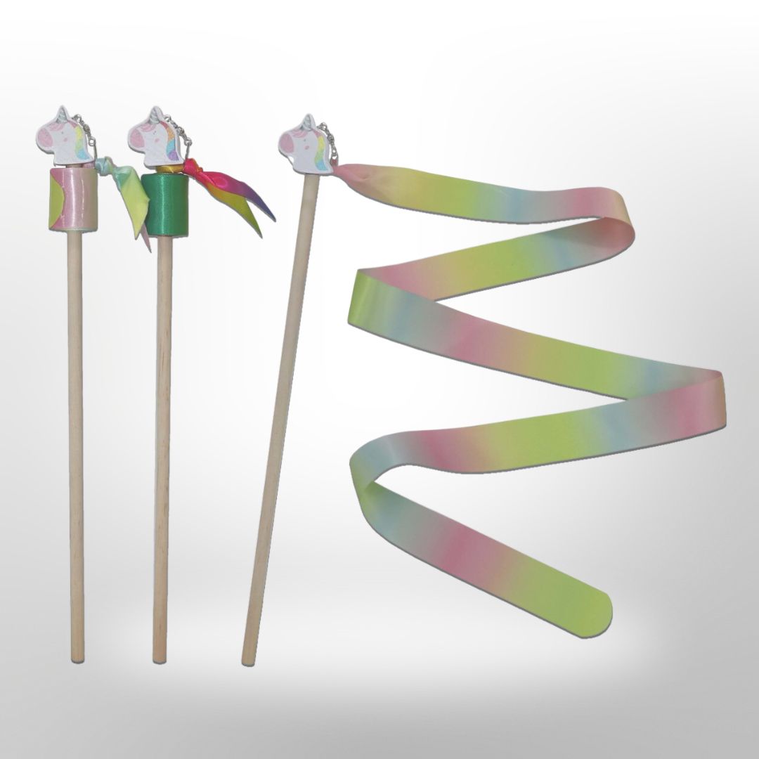 Unicorn Rainbow Dance Ribbon Stick