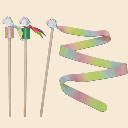 Unicorn Rainbow Dance Ribbon Stick