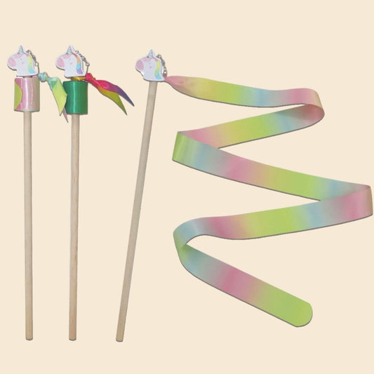 Unicorn Rainbow Dance Ribbon Stick