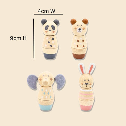 Wooden Screw & Match Mini Animal Toy