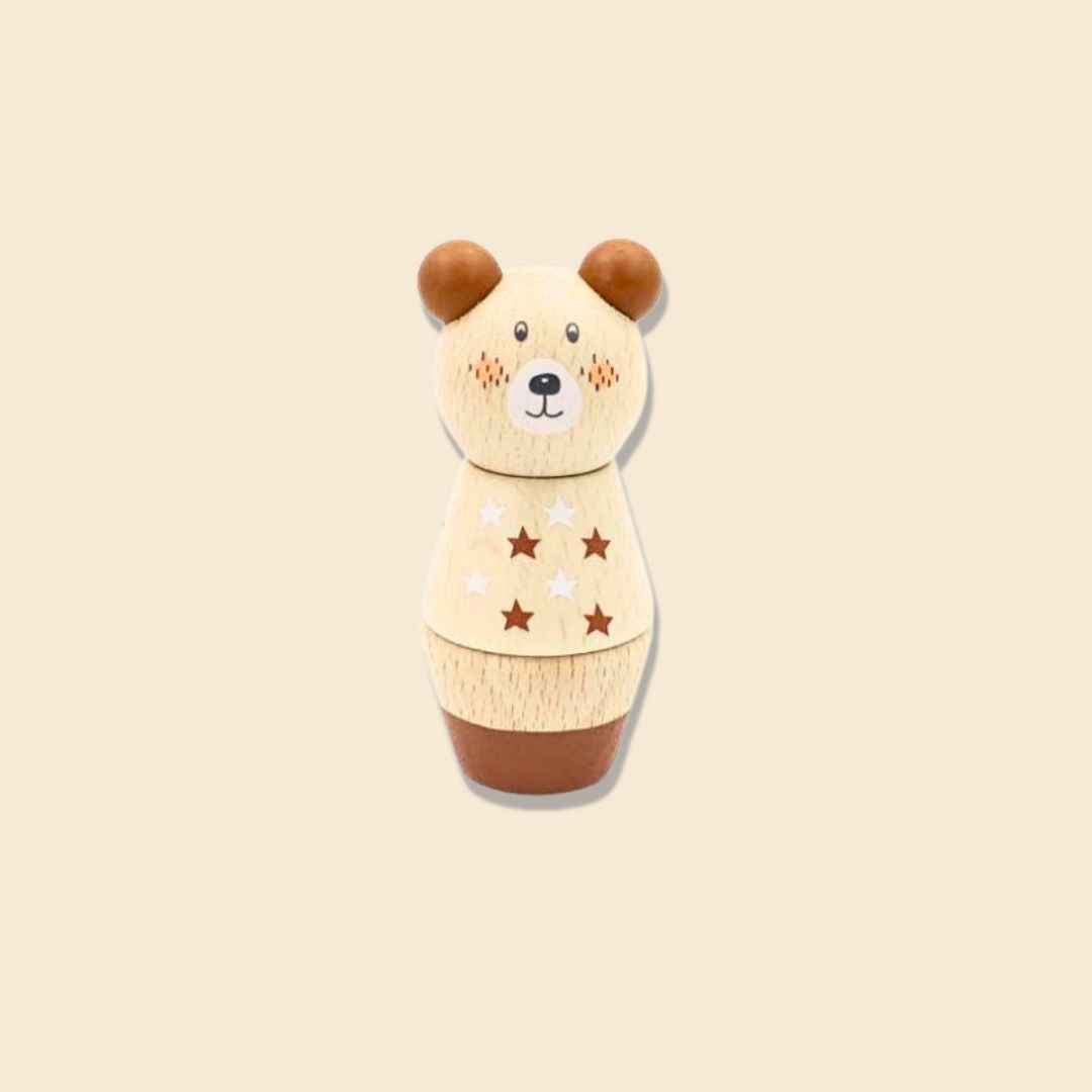 Wooden Screw & Match Mini Animal Toy