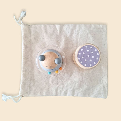 Grey Bear Rattle Duo (Gift Set)