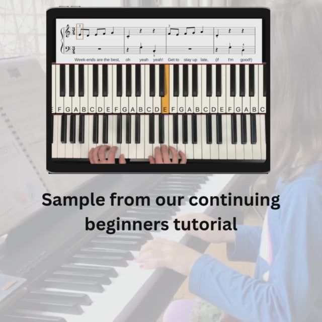 Sneaky Keys learning piano online sample video